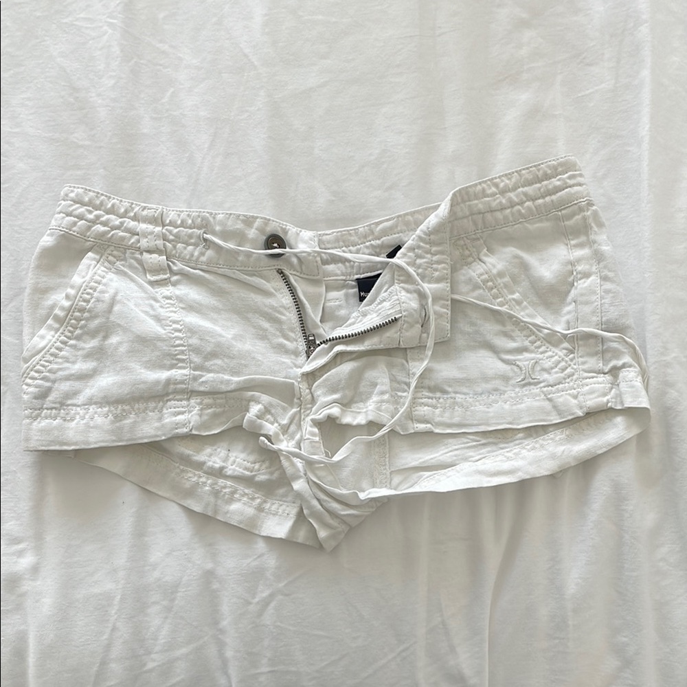 Hurley White Cargo Shorts Lightweight Casual Wear